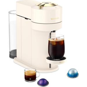 Nespresso Vertuo Next Coffee and Espresso Maker by DeLonghi, Creamy White with Gold