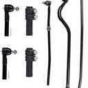 SCITOO 7-PC SET Front Suspension Tie Rod Kit - Fit For Dodge Ram 1500 4WD For Dodge Ram 2500 4WD For Dodge Ram 1500 4WD Inner & Outer Tie Rod End Tie Rod Adjusting Sleeve Front Track Bar