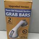 2 Pack Grab Bars for Shower Handle, Elderly Assistance Products, Seniors Removable Bar Safety, Suction Cup Handles for Bathtubs and Showers/Bathroom/Walls, Heavy Duty Handrails Grip 500lbs,No Drilling
