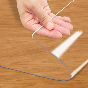 Kasepie PVC Clear Table Cover Protector 24X36Inch, 2mm Thick Plastic Table Cover Rectangle,Clear Table Protector,Desk Protector Mat for Kitchen, Dresser, Writing DeskDining Room Table