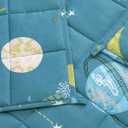 Sivio Weighted Blanket, Cotton Heavy Blanket for Calm, Soft and Breathable Weighted Throw, Moon and Star, 41" x 60" 7LBS