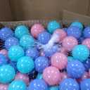TRENDBOX 100 pcs Macaron Ball Pit Balls Plastic Balls for Ball Pit Pool Playpen Babies Kids Children Birthday Parties (Macaroon Tri-color)