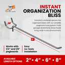 100 Pack PEG Board Pegboard Shelving Hooks 8" Length Wholesale Lot