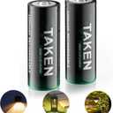Taken Rechargeable 18500 3.2V Solar Battery, 3.2 Volt LiFePO4 Lithium Battery Cell for Garden Solar Light Flashlight Outdoor Lights 2 Count (Not AA Batteries)