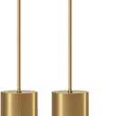 LED Cordless Table Lamp - 5000mAh Rechargeable Dimmable Desk Light with 3 Modes, Outdoor Battery Operated Table Light, USB Bedside Lamp, Wireless Lamps for Patio/ Restaurant (Gold, 2PK)