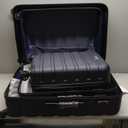 Coolife Luggage 3 Piece Set Suitcase Spinner Hardshell Lightweight TSA Lock (20in, 24in, 28in, Navy)
