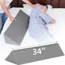 Fanwer Wedge Pillow for Side Sleeping, 34" Back Pillow for Side Sleeper, Bed Wedges & Body Positioners for After Surgery, Pregnancy Support, Back Pain, Preventing Bedsores