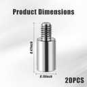 20PCS Scrapbook Extension Posts, Stainless Steel Binding Post, Album Accessories Replacement Screws for Binding Extending Refill Pages Scrapbook Photo Album (12 mm/ 0.47 Inch)
