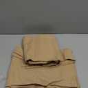 3 Piece Window Curtain Set, 100% Cotton, 2 Tiers 26x36 Inch & 1 Valance 54x18 Inch, Semi Sheer, Rod Pocket, Short Curtains for Kitchen, Caf, Living Room, Bathroom, Bedroom, Beige