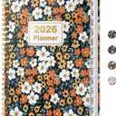 Timart 2026 Planner, January 2026 - December 2026, Weekly and Monthly Planner, Hardcover 2026 Calendar Planner Book Agenda Book with Tabs, Inner Pocket For Women, Perfect for Office School Home Supplies, A5 (6.3" x 8.5")-Orange
