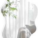 White Irregular Wall Mirrors 22''x30'', Clouds Decorative Modern Mirror for Bedroom Bathroom Living Room or Entryway