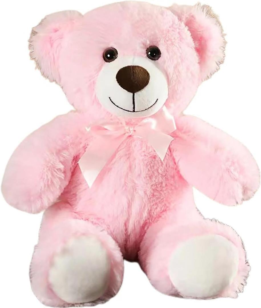 Teddy Bear Plush Toy, 13.5 inch Teddy Bear Stuffed Animal Birthday for Kids Girl Friends Pink