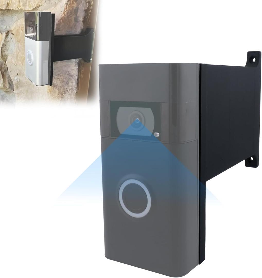 Doorbell Mount Compatible with Doorbell, Extends Doorbell Mount for Brick Wall, Better Visibility and Angle Designed To Fit Compatible with Some doorbell models (3")