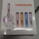 Yamadura Portable Mini Refillable Perfume Atomizer Bottle Spray, Atomizer Perfume Bottle, Scent Pump Case, Perfume Atomizer Travel (5ml, 4 Pack) (Silver, Pink, Gold, Black)