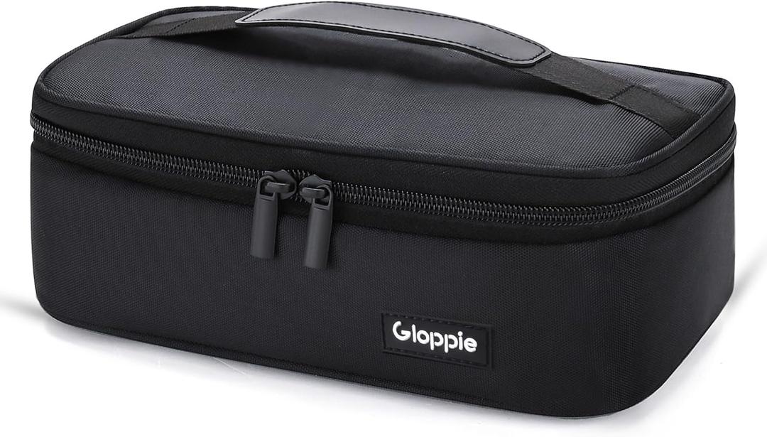 Gloppie Small Lunch Bag for Adults & Kids - Compact Insulated Lunch Box, Durable & Food-Grade Lining | Portable Cooler for Work, School, Travel (Black)