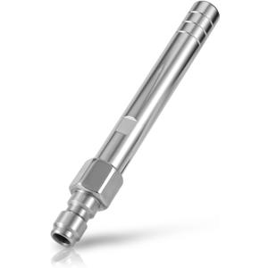 Long Range Pressure Washer Nozzle, Stainless Steel Shooter Tip with 1/4in NPT Quick Connect Tall Reach Tip Power Washer Accessories Adapter Parts Attachments for Rooftops Siding & Concrete Surfaces