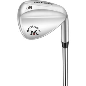 MAZEL Forged Golf Wedges for Men & Women - Golf Gap Wedge, Sand Wedge,Lob Wedge,Escape Bunkers and Quickly Cuts Strokes Around The Green,High Loft Golf Club Wedge (Silver 48 Degree Wedge) 35in, Right