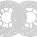 uxcell 2 Pcs Aluminum Alloy Disc Brake Rotor Cover Silver Tone for Truck Car Vehicle