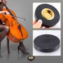 Facmogu Rock Stop for Cello, Cello Endpin Rest for Floor Protector String Instrument Accessory Christmas Gift, Rock Stop Endpin Stand Holder with Reinforced Brass Cup & Rubber Mat Anti-Slip Base