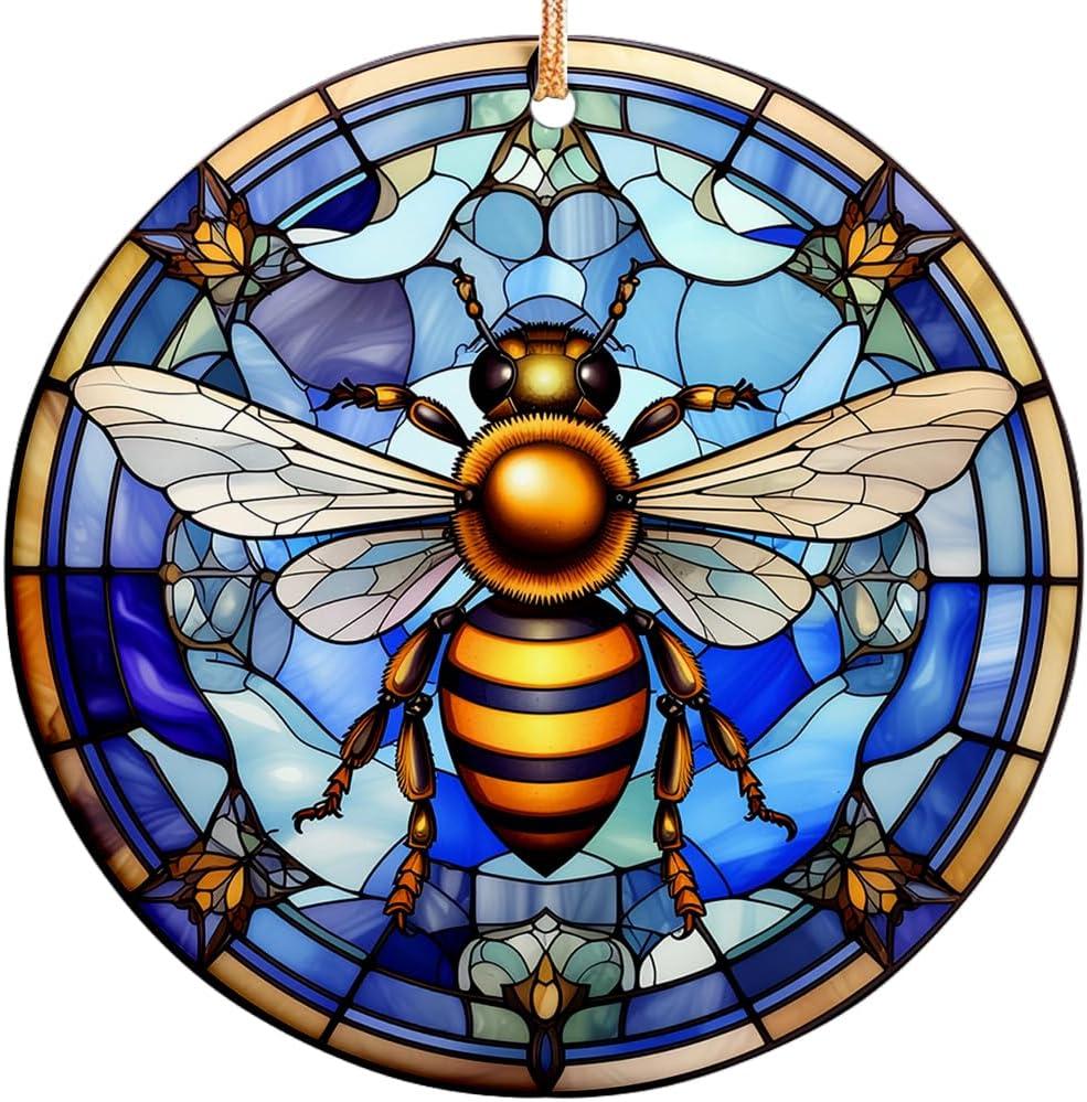 3 x 2025 Christmas Ornament – Bee Ornament, Honeybee Christmas Tree Decoration, Nature Lover Holiday Keepsake Gift