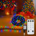 50Ft 1000 LED Cluster Lights for Christmas Tree Plug in Firecrackers String Light with Remote 8 Modes Timer Memory Waterproof Twinkle Fairy Decor for Xmas Tree Garland Window Decor(Colorful Light)