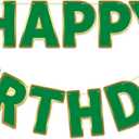Happy Birthday Banner - 9ft Pre-Strung Happy Birthday Sign for Women, Men, Girls, Boys - No DIY Birthday Decorations & Party Supplies(Green)