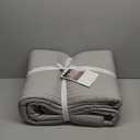 Levtex Home - Cross Stitch Light Grey Quilt Set - 100% Cotton - King/Cal King Quilt (106x92in.) + 2 King Shams (36x20in.) - Reversible - Cotton Fabric