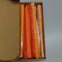 Candle Stick Spiral Tall Taper Candles, Unscented Candle for Holiday, Wedding and Home Decoration, 10inch, 12 PACK(Gradient orange)