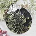 Christmas Decorations Ornaments, Stained Glass Ornament, Christmas Tree Ornaments, 2025 Gift Ornament, Xmas Gift for Friend Family Coworker - Persian Cat