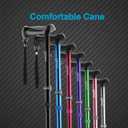 REHAND Walking Cane - Foldable, Adjustable, Collapsible Walking Canes for Men & Women, Heavy Duty All Terrain Tip, with Travel Bag | Walking Sticks for Seniors & Adults