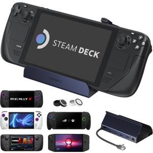 iVANKY 4K@144Hz Steam Deck Dock, 8-in-1 Docking Station for ASUS ROG Xbox Ally X (2025)/Legion Go/MSI Claw, ROG Alloy/Valve Stream Deck OLED Hub, HDMI 2.1, 1Gbps Ethernet, 3*USB-A 3.0, 100W Charge