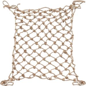 Hemp Rope Net (4ft x 12ft) Heavy Duty Natural Jute Rope Climbing Safety Netting for Balcony Stairs, Fence, Garden, Playground Protection & Indoor/Outdoor Decor