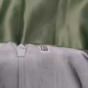 Uhnice Flower Girl Satin Dress Sleeveless Dresses with Detachable Bow for Wedding Party (5-6 Years, Green)