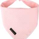 ARING PET Summer Dog Bandana-Cute Pink Dog Bandanas, Comfortable Pet Scarf Dogs Triangle Bibs for Small to Large Girl Dogs and Cats (Large (Pack of 1))