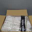 5x7 Area Rug for Living Room, Washable Non-Slip Large Area Rug, Indoor Floor Carpet Low Pile Soft Boho Farmhouse Rug for Bedroom Dining Room (Brown,5'x7')