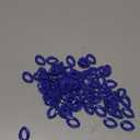 uxcell Acrylic Link Rings, 35mm Quick Linking C-Clips Hooks for Purse Bag Chain, DIY Craft Making, Blue 100Pcs