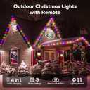 Christmas Lights, 206FT 600LED Outdoor String Lights Plug in, Waterproof Twinkle Fairy Light, Color Changing, 11 Lighting Modes, Timing, for Party House Yard Bedroom- Warm to Multicolor