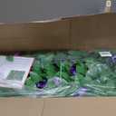 Expandable Privacy Screen with Artificial Flower for Balcony Patio Fence Greenery Privacy Fence Outdoor Purple Flowers 1pcs