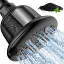 MakeFit Filtered Shower Head with Upgraded Activated Carbon Filter - High Pressure Shower Head with Hard Water Softener - 7 Settings Bathroom Rain Showerhead to Remove Chlorine and Heavy Metals