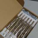 Goo-Ki Vintage Retro Antique Brass Zinc Alloy Cabinet Handles - 6.3''(160mm) Hole Center Affordable Luxury Cabinet Pull Hardware for Bedroom, Kitchen, 6 Pack