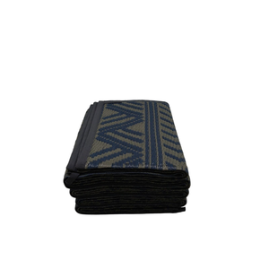 Outdoor Patio Rug, Navy/Grey, 104" x 70"