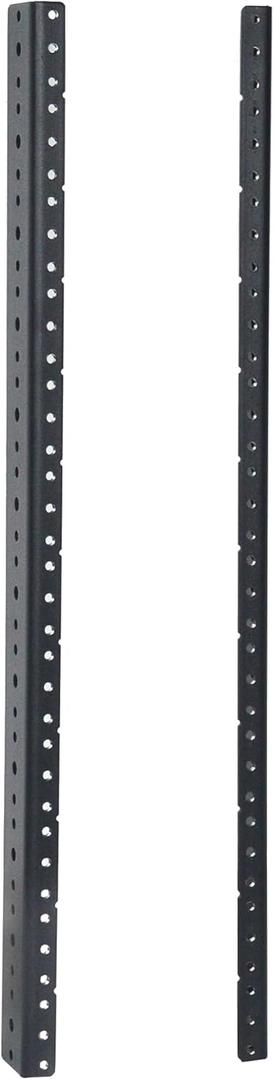 RIVECO 12U Rack Rails 2 PCS, Tapered Holes Horizontal & Vertical Rackmount Rails for Recording & Network Wooden Cabinet Mounting, 3.0 mm Thickness Steel Heavy Duty, Screws Included