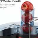 Juicer Machine, 800WCentrifugal Juicer for Whole Fruits and Vegetables,3 Inch Wide Feed Chute, Easy to Clean (red)