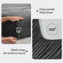BEDELITE Flannel Sheets Queen Size Dark Grey - Super Soft Fleece Sheets Set Fluffy Extra Plush, 4 Piece(Include Fitted Sheet, Flat Sheet, 2 Pillowcases)
