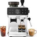 CM1620 Espresso Machine with Built-in Burr Grinder, 20 Bar Bean-to-Cup Espresso Maker with 44 Grind Settings & Steam Wand, Touchscreen Coffee Machine for Latte, Cappuccino & Iced Coffee