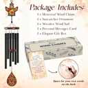 FLAGWIX Sympathy Gifts for Loss of Loved One - Memorial Angel Wind Chimes 32" for Outside - Remembrance & Bereavement Gift Ideas, Condolence Memorial Gifts for Loss of Mom Dad, Ideal for Funeral