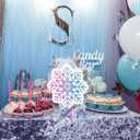 Winter Piñata Christmas Wonderland Themed Piata with Blindfold Bat for Christmas Princess Winter Theme Birthday Party Supplies Decorations(Pink, Blue,Snowflake)