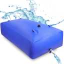 Ruralty Water Tank for Camping - 264 Gallon Capacity PVC Collapsible Water Bladder Bag, Garden Watering, Detailing, or Emergency Storage - Foldable Plastic Water Storage Tank with Dispensing Valve