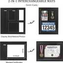 FramePro Wood Medal Display Frame with Real Glass Wall Mount (Black)