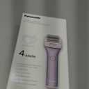 Panasonic Electric Shaver for Women, Cordless 4-Blade Shaver, Bikini Attachment, Pop-Up Trimmer, Wet Dry Operation, Electric Razors for Women - ES-AWL8AV (Purple)